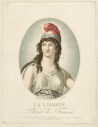 Libertad, Patrona de los Franceses, grabado por Ruotte